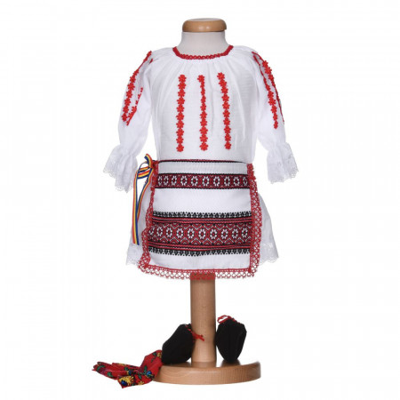 Set botez traditional fetita, rochita botez populara, trusou botez si lumanare, decor national, Denikos® C9288 - Img 4