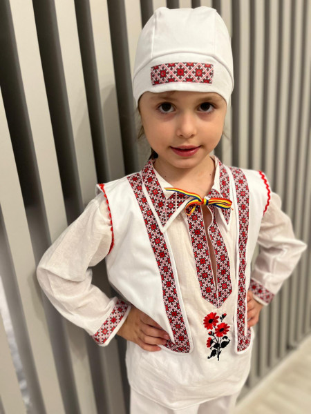 Costum traditional baietel, Rosu, Denikos® 673-M - Img 6