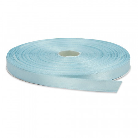 Panglica funda saten 1 cm latime, culoare bleu, Denikos, rola 22 m