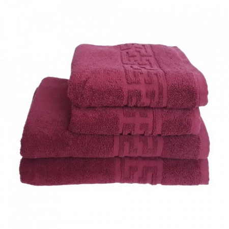Set 4 prosoape groase si pufoase, bumbac, model grecesc, Grena, Denikos® 259 - Img 2