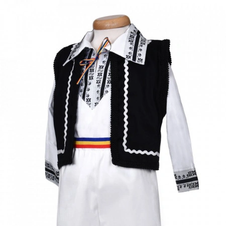 Set botez traditional baiat, trusou botez landou, lumanare si costum national, Denikos® 1041 - Img 5