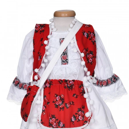 Set botez traditional fetita, rochita botez nationala, trusou botez si lumanare, decor popular, Denikos® C9286 - Img 6