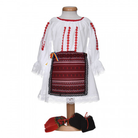 Set botez traditional fetita, rochita botez populara, trusou botez si lumanare, decor national, Denikos® C9290 - Img 3