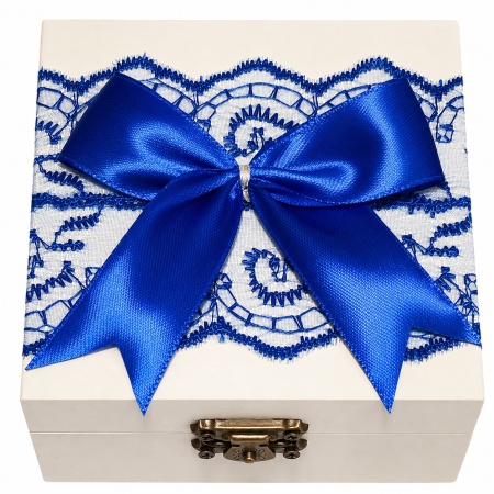 Set prima baita dupa botez cu nasii pentru baiat - Cutie eleganta, sapun, fulg si borcanel cu ingrediente traditionale, decor albastru, Denikos® NK102 - Img 3