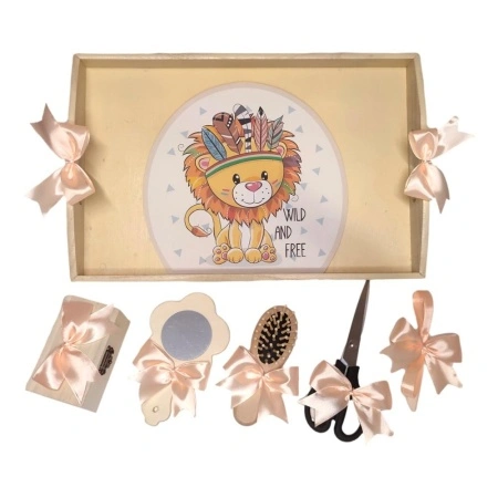 Set tava mot ruperea turtei tema Leu, fundite somon, Denikos® TV050 - Img 2