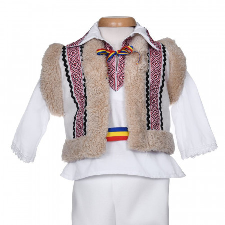Set botez traditional baiat, trusou botez national, lumanare si costum popular, Denikos® C9297 - Img 2