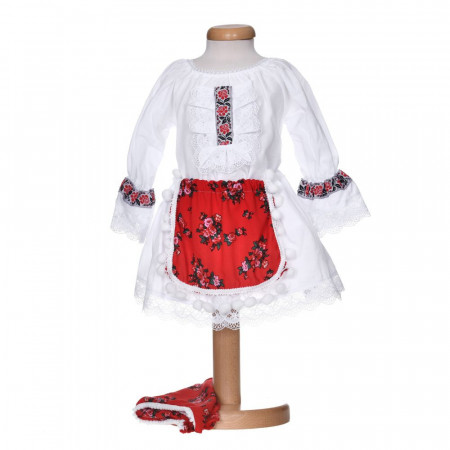 Set botez traditional fetita, rochita botez nationala, trusou botez si lumanare, decor popular, Denikos® C9292 - Img 2