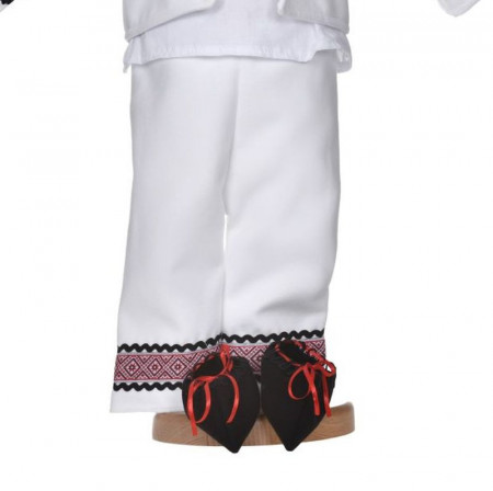 Costum national pentru baietel, 5 piese, broderie rosie, Denikos® 1019 - Img 3