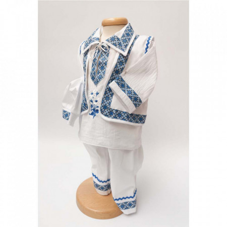 Costum popular baietel, Albastru, Denikos® 672-M - Img 3
