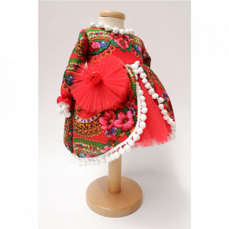 Rochita botez popular, model etno, cu bentita, Denikos® 695