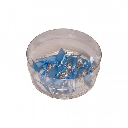 Set 25 cruciulite botez fundita bleu si cutie cadou Denikos® CB-03 - Img 3