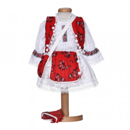 Set botez traditional fetita, rochita botez nationala, trusou botez si lumanare, decor popular, Denikos® C9292 - Img 3