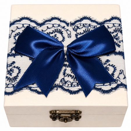 Set prima baita dupa botez cu nasii pentru baiat - Cutie eleganta, sapun, fulg si borcanel cu ingrediente traditionale, decor bleumarin, Denikos® NK104 - Img 3