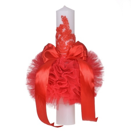 Set botez cu lumanare, trusou in cutie landou si set baita a doua zi – rosu elegant, Denikos NK126 - Img 3
