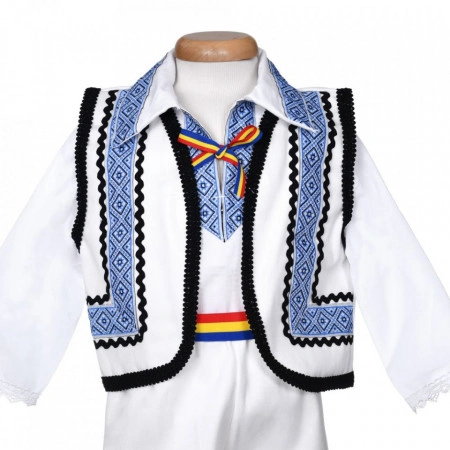 Set botez popular baiat, trusou botez landou, lumanare si costum national, Denikos® 1039 - Img 4