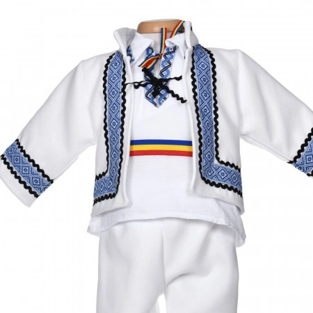 Set botez traditional baiat, trusou botez national, lumanare si costum popular, Denikos® C9299 - Img 3