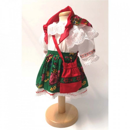Set botez traditional fetita, trusou botez landou, lumanare si costum popular fata, Denikos® 972 - Img 6