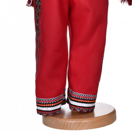 Costum traditional baiat, 2 piese, alb - rosu, Denikos®TD216 - Img 5