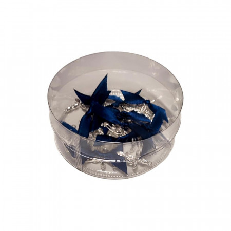 Set 25 cruciulite botez fundita bleumarin si cutie cadou Denikos® CB-23 - Img 4