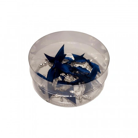 Set 25 cruciulite botez fundita bleumarin si cutie cadou Denikos® CB-23 - Img 4
