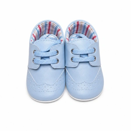 Pantofiori bleu pentru botez baieti - eleganti, comozi si usori pentru bebelusi, Denikos® H057 - Img 3