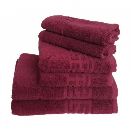 Set 6 prosoape groase si pufoase, bumbac, model grecesc, Grena, Denikos® 263