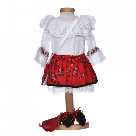 Set botez traditional fetita, rochita botez populara, trusou botez si lumanare, decor national, Denikos® C9283 - Img 2