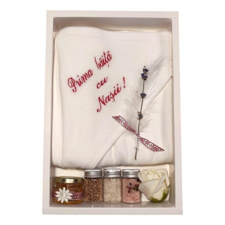 Set prima baita cu nasii, set baita dupa botez, traditional rosu, Denikos® NK93 - Img 2