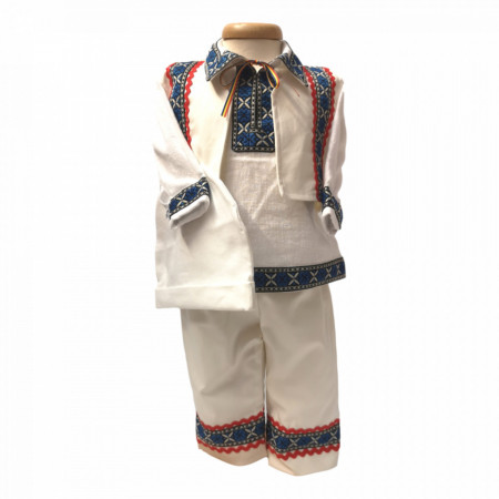 Costum national bebelus baietel, Albastru, Denikos® 671