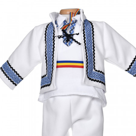 Set botez traditional baiat, trusou botez national, lumanare si costum popular, Denikos® C9281 - Img 5