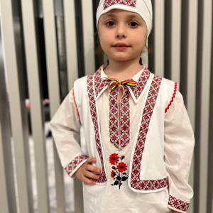 Costum traditional baietel, Rosu, Denikos® 673-M - Img 5