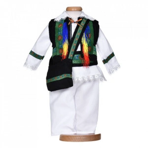 Set botez national baietel, trusou botez landou, lumanare si costum traditional, Denikos® C9266 - Img 2