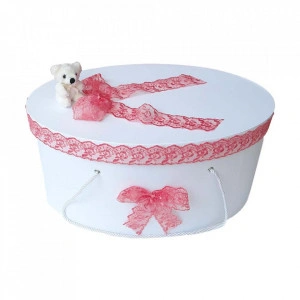 Set trusou botez, cutie trusou si lumanare, dantela si Ursuleti, decor corai, Denikos® 555 - Img 2