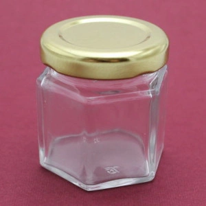 Borcanele hexagonale 45 ml cu capac DBOR45