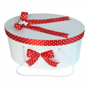 Cutie trusou botez fundite rosii cu buline si ingeras, Denikos® 8