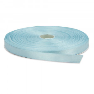 Panglica funda saten 1 cm latime, culoare bleu, Denikos, rola 22 m