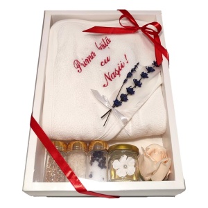 Set prima baita cu nasii, set baita dupa botez, rosu, Denikos NK88