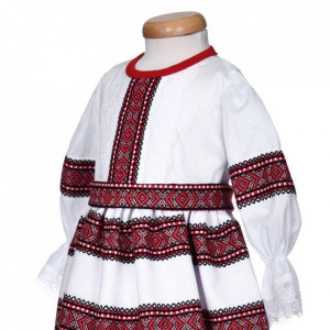 Set rochita traditionala fata, trusou botez landou si lumanare, decor national, Denikos® C9285 - Img 4