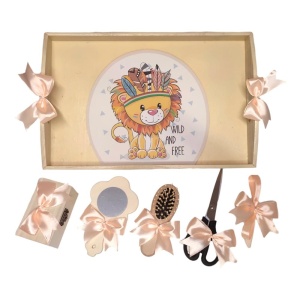 Set tava mot ruperea turtei tema Leu, fundite somon, Denikos® TV050 - Img 2