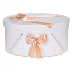 Cutie trusou botez dantela crem / ivoire si fundite asortate, Denikos® 813