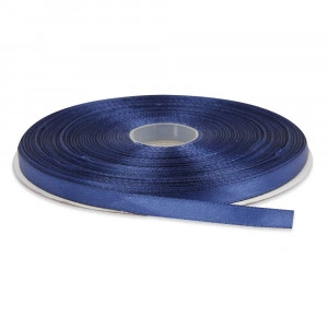 Panglica funda saten 1 cm latime, culoare bleumarine, Denikos, rola 22 m