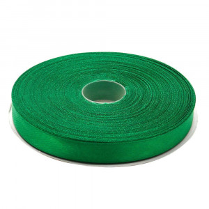 Panglica funda saten 1 cm latime, culoare verde, Denikos, rola 22 m