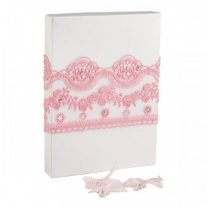 Set 50 cruciulite botez pentru fetita si cutie cadou CC-013