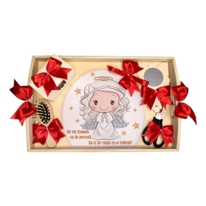 Set tavita mot ruperea turtei tema ingeras, fetita, fundite Rosii, Denikos® TV035