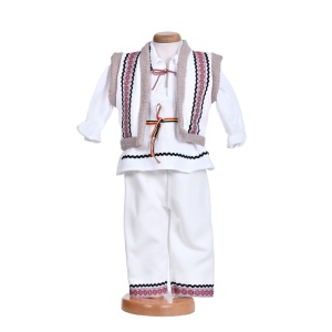 Costum national pentru botez baietel, 4 piese, Denikos®TD218
