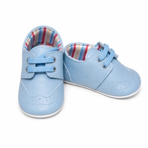 Pantofiori bleu pentru botez baieti - eleganti, comozi si usori pentru bebelusi, Denikos® H057 - Img 2