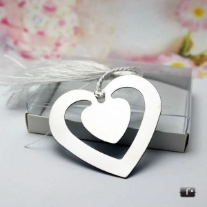 Semn de carte inima dubla decupata MG011