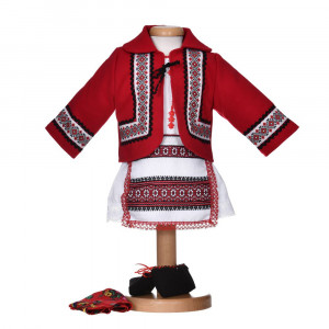 Set botez traditional fetita, rochita botez populara, trusou botez si lumanare, decor national, Denikos® C9294 - Img 3