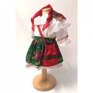Set botez traditional fetita, trusou botez landou, lumanare si costum popular fata, Denikos® 972 - Img 6
