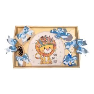 Set tava mot ruperea turtei tema Leu, fundite bleu, Denikos® TV041